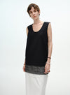V-hals blomsterblonde tanktop