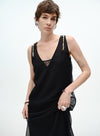 V-Neck Layered Slip Dress