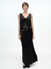 Sheer Mesh Backless Two-piece Top