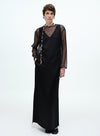 Sheer Mesh Backless Two-piece Top