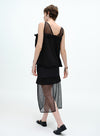 V-hals blomsterblonde tanktop