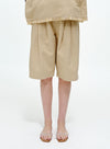 Sommer linned stribede shorts