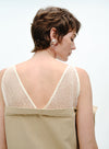 V-hals blomsterblonde tanktop