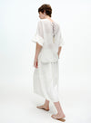 Drop-Shoulder Drawstring Top
