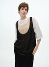 V-hals blomsterblonde tanktop