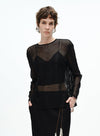 Sheer Ribbed Cover-Up Top