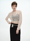 Sheer Ribbed Cover-Up Top