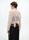 Sheer Ribbed Cover-Up Top