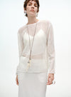 Sheer Ribbed Cover-Up Top