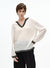 Raw-Edge V Neck Blouse