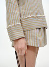 Sommer linned stribede shorts