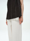 Linen Backless Vest Chic Stripe