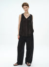 Linen Backless Vest Chic Stripe