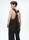 Linen Backless Vest Chic Stripe