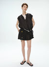 Sommer linned stribede shorts
