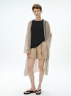 Hulstrikket cardigan i hør