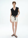 V-hals blomsterblonde tanktop