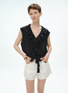 V-hals blomsterblonde tanktop