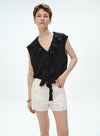 V-hals blomsterblonde tanktop