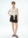 Sommer linned stribede shorts