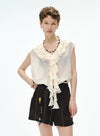 V-hals blomsterblonde tanktop