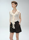 V-hals blomsterblonde tanktop