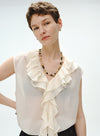 V-hals blomsterblonde tanktop