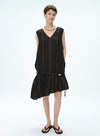 Linen V-Neck Stripe Dress