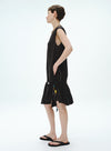 Linen V-Neck Stripe Dress