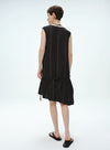 Linen V-Neck Stripe Dress
