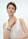 V-hals blomsterblonde tanktop