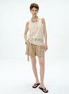 Sommer linned stribede shorts