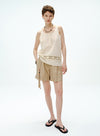 V-hals blomsterblonde tanktop