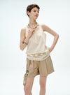 V-hals blomsterblonde tanktop