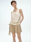 V-hals blomsterblonde tanktop