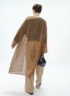 Hulstrikket cardigan i hør