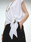 V-hals blomsterblonde tanktop