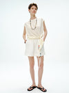 Sommer linned stribede shorts