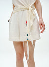 Sommer linned stribede shorts