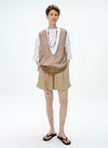 Sommer linned stribede shorts