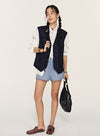 Linen Denim Vest