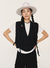 Cashmere dyb V-hals vest