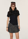 Sommer linned stribede shorts