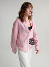 Pink Linen Checkered Shirt