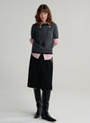 Striped Neck Cashmere Sweater