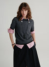 Pink Linen Checkered Shirt
