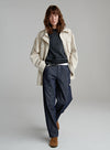 Striped Neck Cashmere Sweater