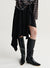 Asymmetric Pleated Midi Skirt