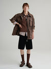Wool High-Waist Shorts