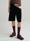 Wool High-Waist Shorts